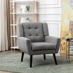 Fauteuil d'appoint ergonomique en velours doux pour le salon