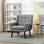 Fauteuil d'appoint ergonomique en velours doux pour le salon