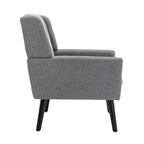 Fauteuil d'appoint ergonomique en velours doux pour le salon