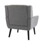 Fauteuil d'appoint ergonomique en velours doux pour le salon
