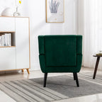 Fauteuil d'appoint ergonomique en velours doux pour le salon