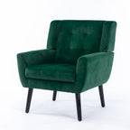 Fauteuil d'appoint ergonomique en velours doux pour le salon