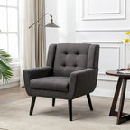 Fauteuil d'appoint ergonomique en velours doux pour le salon