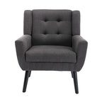 Fauteuil d'appoint ergonomique en velours doux pour le salon