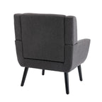 Fauteuil d'appoint ergonomique en velours doux pour le salon