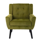 Fauteuil d'appoint ergonomique en velours doux pour le salon