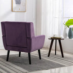 Fauteuil d'appoint ergonomique en velours doux pour le salon