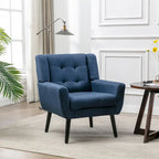 Fauteuil d'appoint ergonomique en velours doux pour le salon