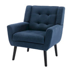 Fauteuil d'appoint ergonomique en velours doux pour le salon