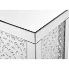 Table d'appoint en cristal de 12 pouces avec finition miroir clair