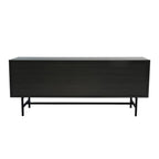 Meuble TV Credenza 2 tiroirs 4 étagères avec pieds en fer