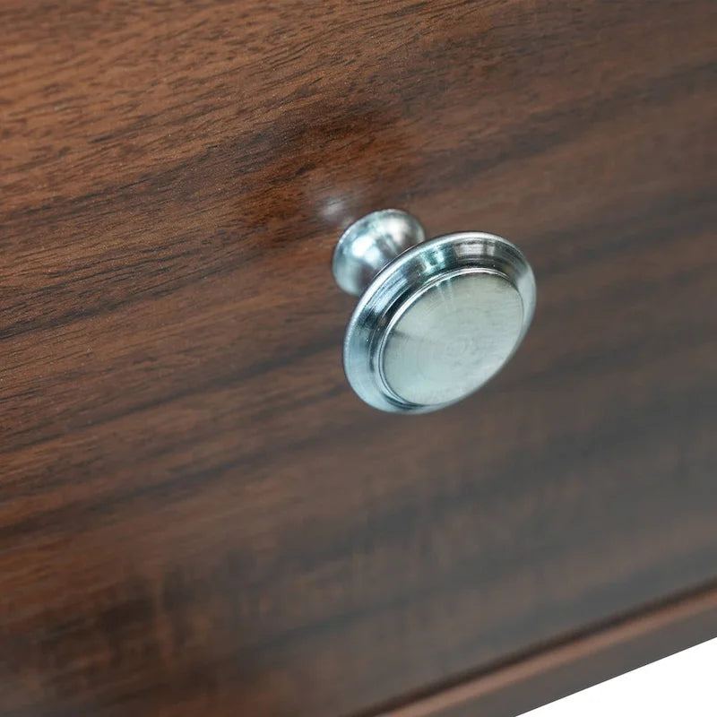 Meuble TV Credenza 2 tiroirs 4 étagères avec pieds en fer