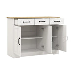 Meuble de Rangement Buffet de Ferme avec 3 Tiroirs et 3 Portes