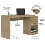 Bureau de télétravail aux designs modernes, extensible de 47 à 61 pouces de long