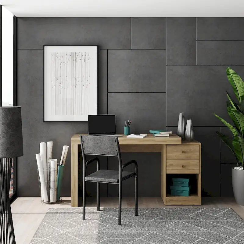 Bureau de télétravail aux designs modernes, extensible de 47 à 61 pouces de long