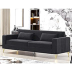 Canapés en velours esthétiques 85,8" pour salon, canapé 3 places au charme moderne classique et au confort luxueux et moelleux
