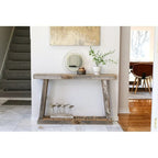 Console étroite A-frame 46x7x28H à plateau simple