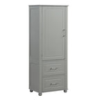 Meuble de rangement haut de salle de bain de 156 cm, deux tiroirs et étagère réglable