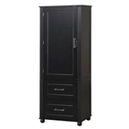 Meuble de rangement haut de salle de bain de 156 cm, deux tiroirs et étagère réglable