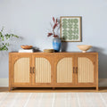 Buffet cannelé moderne de 70 pouces avec portes arquées