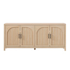 Buffet cannelé moderne de 70 pouces avec portes arquées