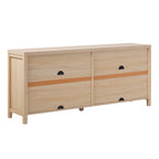 Buffet cannelé moderne de 70 pouces avec portes arquées