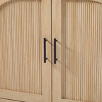 Buffet cannelé moderne de 70 pouces avec portes arquées