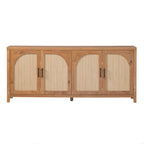 Buffet cannelé moderne de 70 pouces avec portes arquées