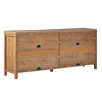 Buffet cannelé moderne de 70 pouces avec portes arquées