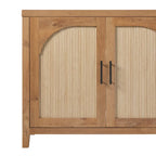 Buffet cannelé moderne de 70 pouces avec portes arquées