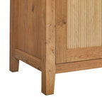 Buffet cannelé moderne de 70 pouces avec portes arquées