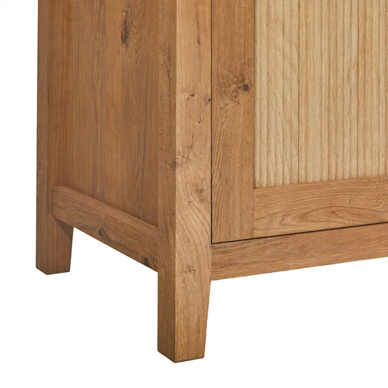 Buffet cannelé moderne de 70 pouces avec portes arquées