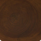 Table d'appoint géométrique en bois faite à la main - Marron