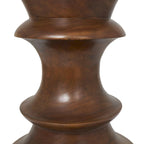 Table d'appoint géométrique en bois faite à la main - Marron